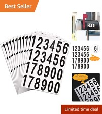Reflective Mailbox Number Stickers - Waterproof Vinyl - 10 Sheets, 240 Pieces