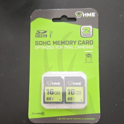 HME 16GB SDHC Class 10 High Speed Memory Card 2-Pack for Trail Cameras
