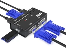 USB VGA KVM Switch for Two Computers
