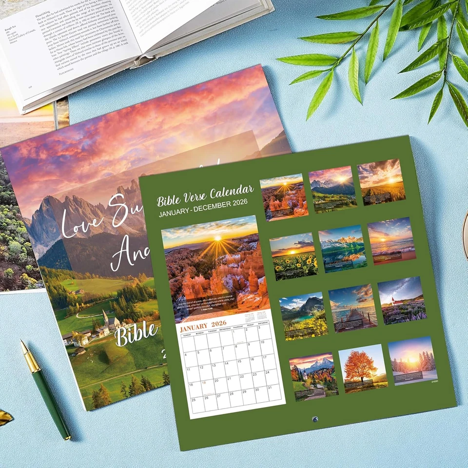 2026 Calendar - Bible Verse Wall Calendar 2026, Jan 2026 - Dec 2026, 12" X 24" ( - Image 2 of 4