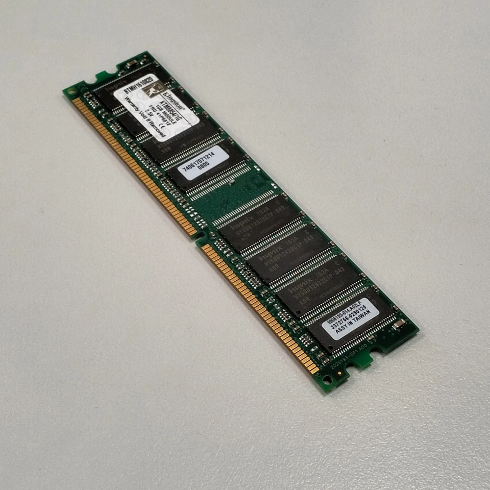 Kingston 1GB DDR1 RAM PC-2700 333MHz CL2.5 2.5V non-ECC DIMM KTM8854/1G 41P6812 - Image 4 of 4