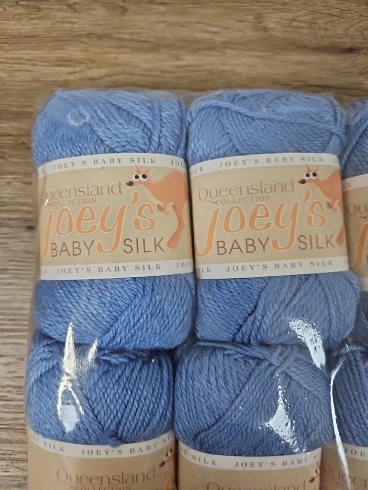 10 Skeins of Queensland Collection Joey's Baby Silk Blue Wool/Silk Blend Yarn - Image 2 of 4