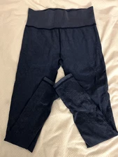 Forever 21 Blue Full Length Seamless Cutout Detail Legging Size S