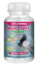 VITOFARMA MULTIVIT Pigeon para palomas 100 Tabs Vitamins Minerals WHITE