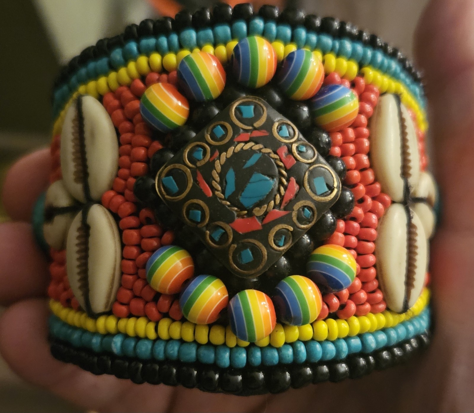 Handmade Beaded With Shells Bracelet - image 1