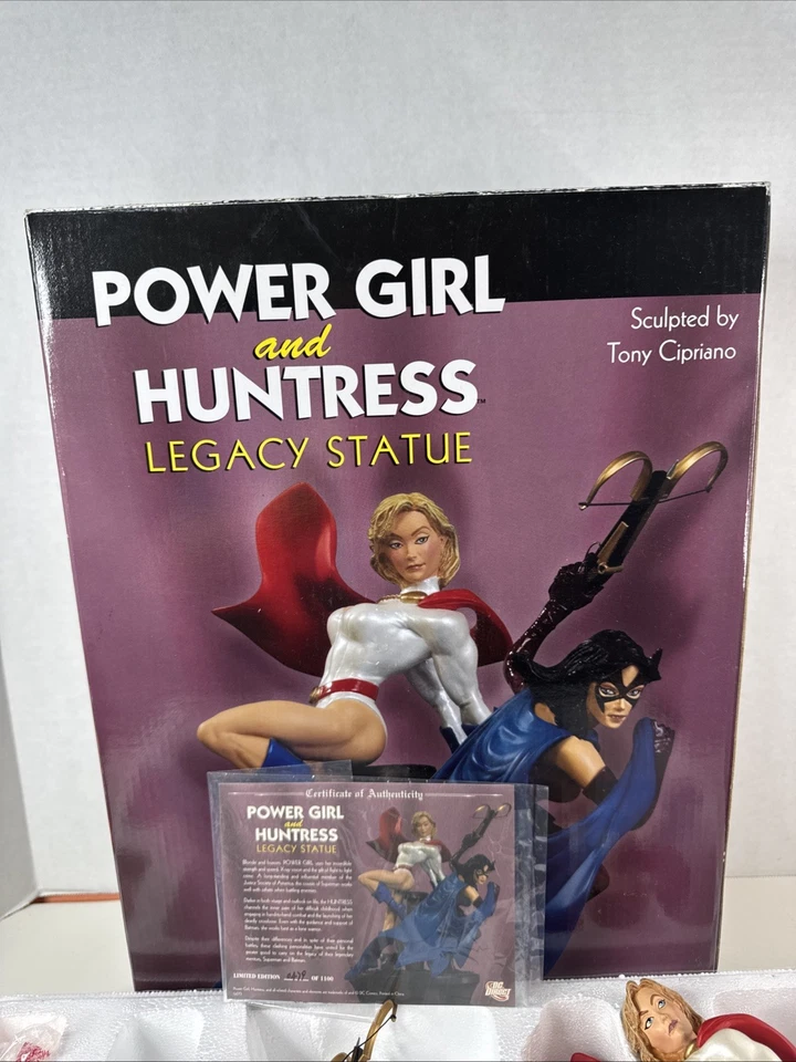 Estatua DC Direct Power Girl & Huntress Legacy LE #479/1100 con certificado de autenticidad Foto 2 de 4