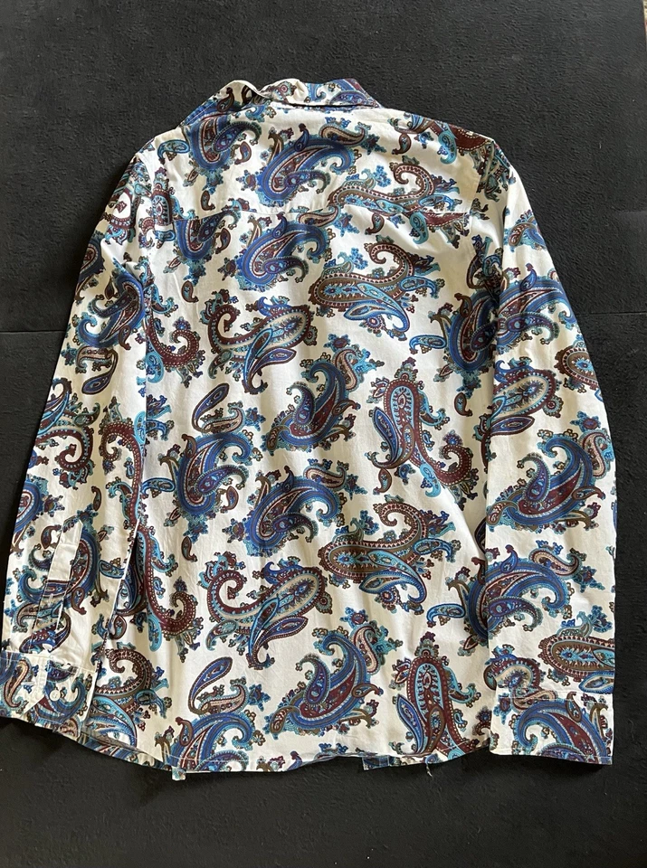 2 camisas medianas para hombre ANDRES VELASCO ~ manga corta bordadas y manga larga Foto 2 de 4