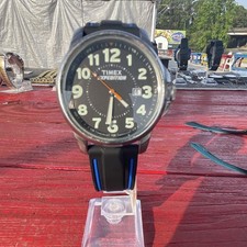 Timex Expedition Men's Quartz Analog Watch Black Dial Date 40mm Rubber Strap