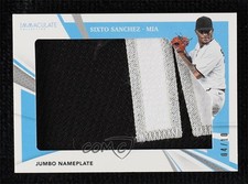2021 Panini Immaculate Jumbo Jerseys Nameplate 4/10 Sixto Sanchez #JJ-SSA 19bx