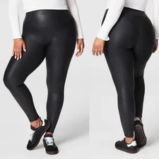 Spanx Faux Leather Legging Plus Size 1X Black Shapewear