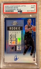2020-21 Panini Contenders Optic Desmond Bane RC Blue Auto #/99 Grizzlies PSA 9