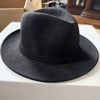 Schuman Sullivan Connecticut Black  Wool Fedora Size X Large