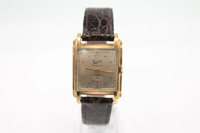 21 Vintage Felca Gold Tone Watch Hand Wind WORKING