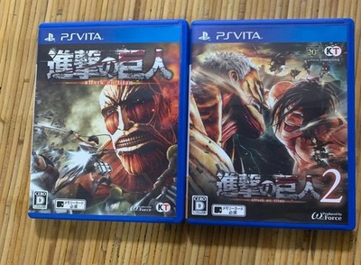 PSP Vita カセット SYY203 Sony PSP Vita Attack on Titan 1 2 2Games Set ship free JP