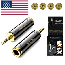 1/4'' to 3.5 mm Stereo Pure Copper Headphone Adapter, 3.5 mm1/8'' Plug Male t...