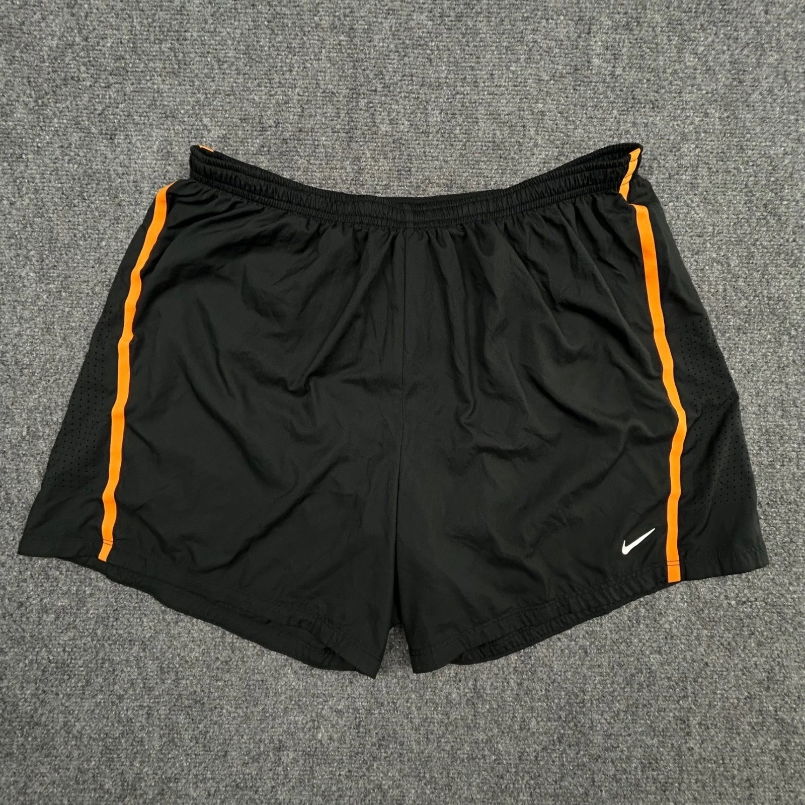 Nike Running Shorts Mens XL Black Orange Dri-FIT Brief Lined Drawstring Y2K
Opens in a new window or