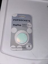 PopSockets PopGrip Luxe Swappable Top Phone Holder White Iridescent White