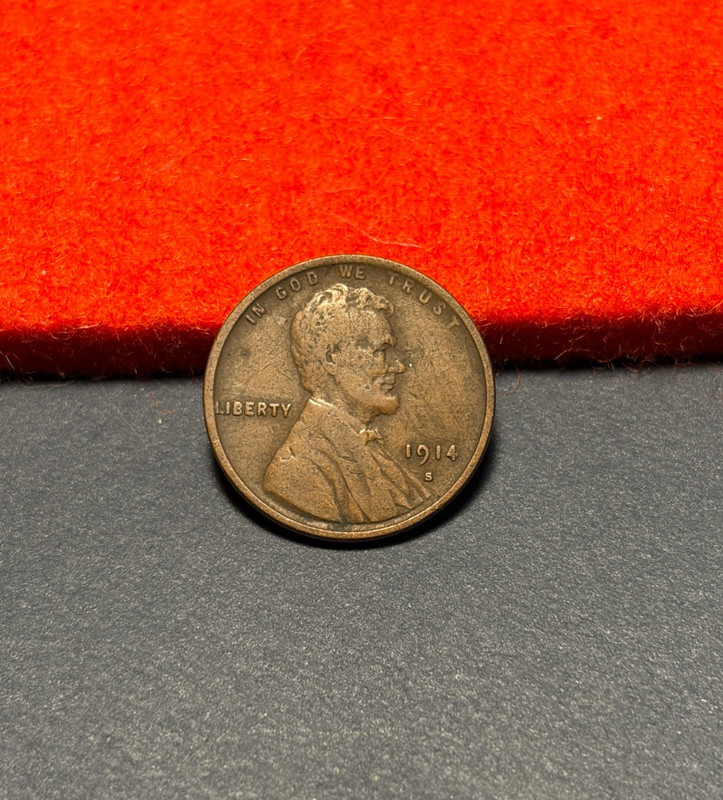 (#102965) Lincoln Wheat Cent:  1914 S   Good+  Better date!!