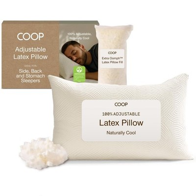 Coop Home Goods Adjustable Latex Pillow Queen Talalay New