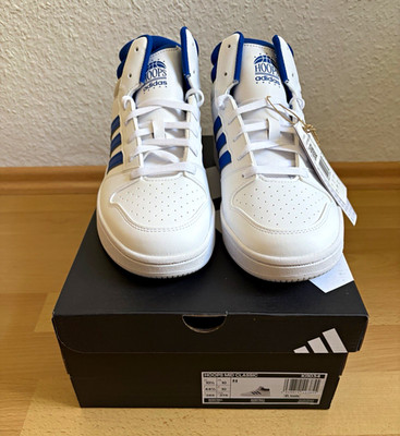 adidas Hoops Mid Classic Herren Mid Top Sneaker weiß/blau 44 2/3 KI1034