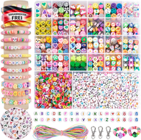 DIY Perlen Set FüR Kinder Zum Basteln Von ArmbäNdern Halsketten Mit Buchstaben 1