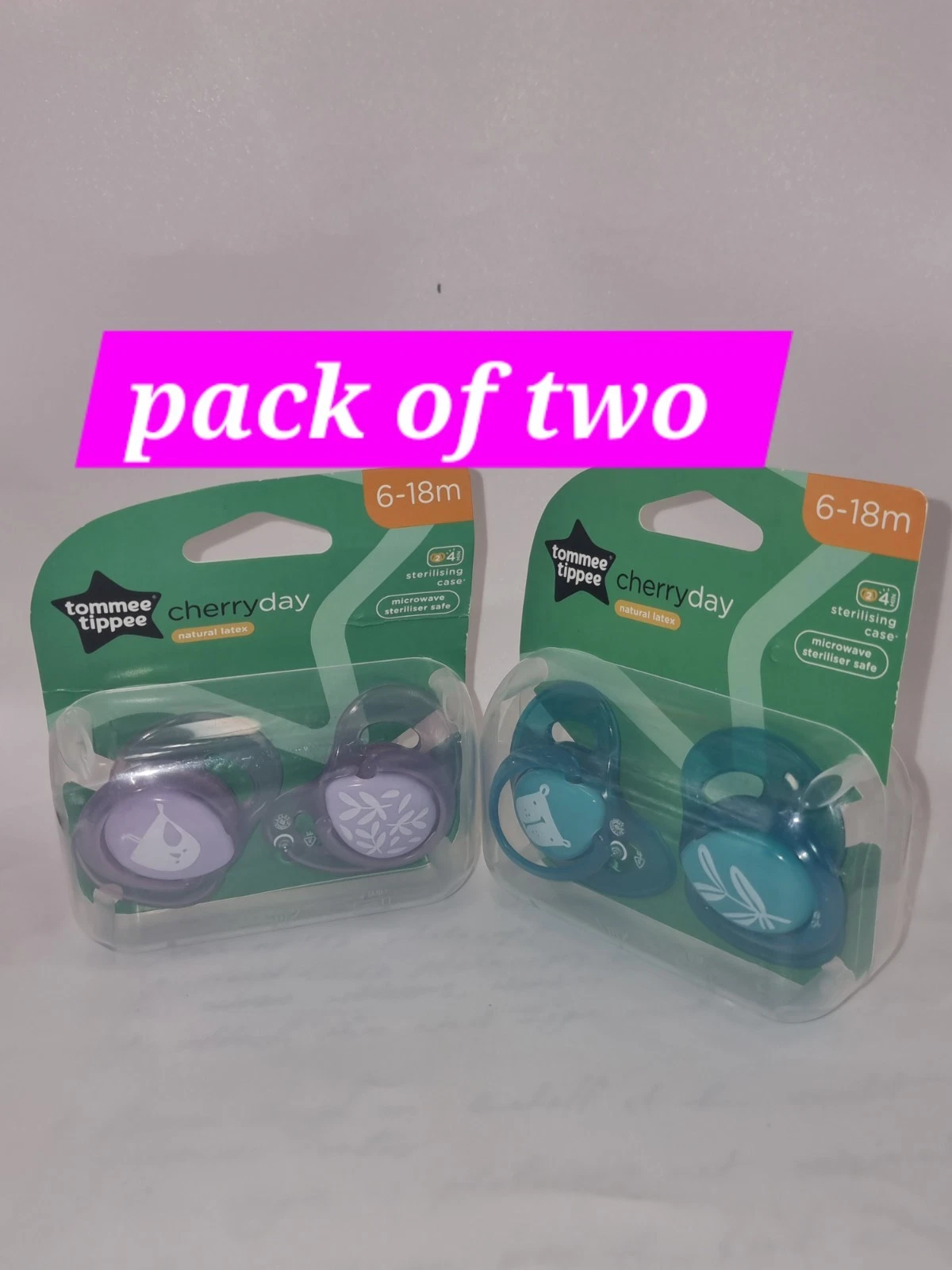Tommee Tippee Baby Soothers 2pcs, 6-18months (Pk of 2) B73/13.96/G.DG/4
Opens in a new window or tab