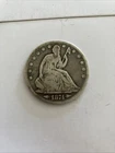 1874 with Arrows Seated Liberty Silver Half Dollar 50C