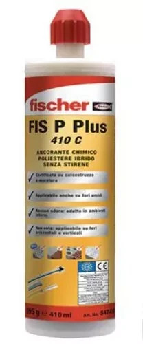 Ancorante Chimico Cartuccia Resina Poliestere FISCHER FIS P PLUS 410C 12 PZ