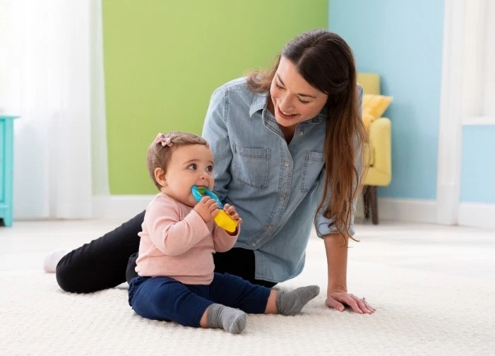 The First Years Massaging Star Teether Gentle vibration washable baby Rattle NEW - Image 3 of 4