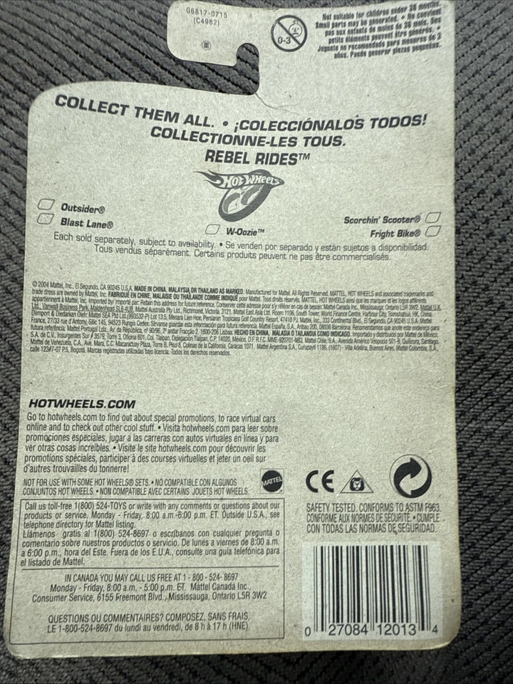 Bicicleta Hot Wheels Fright #080 HW 2005 Rebel Rides serie 5/5 verde G6817 diecast Foto 2 de 2