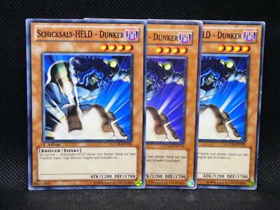 Yugioh Playset 3x Schicksals-HELD - Dunker/ Common/ Excellent/ Good