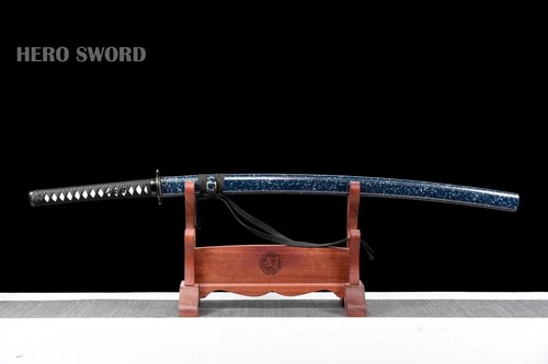 Real Combat Manganese Steel Katana Very Sharp Waves Hamon Blade Samurai Sword - Picture 2 of 10