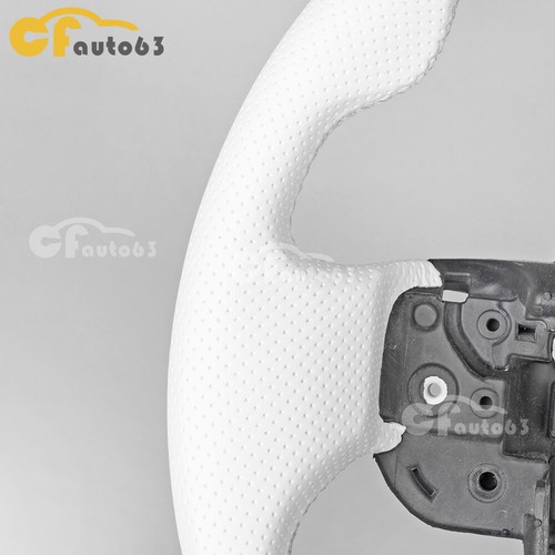 Carbon Fiber Steering Wheel Fit Range Rover Sport L494 SVR w/Trim White Leather - Picture 6 of 9