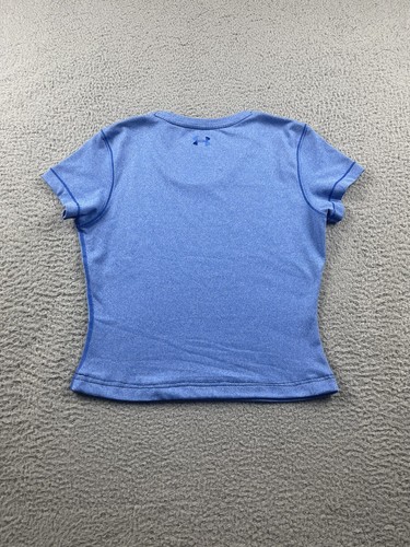 Under Armour Shirt Girls Medium Blue Outdoor Lightweight Gym Youth Kids 1083 - Picture 5 of 9