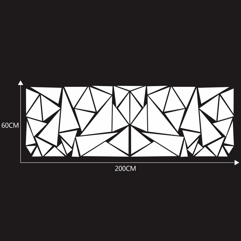 Pegatinas para carrocería de auto camión calcomanías laterales gráficos de vinilo diseño de triángulos de tamaño mixto Foto 3 de 4