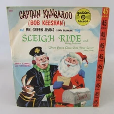 Rare Captain Kangaroo Sleigh Ride record 45 RPM 560 Golden records 1960 children
