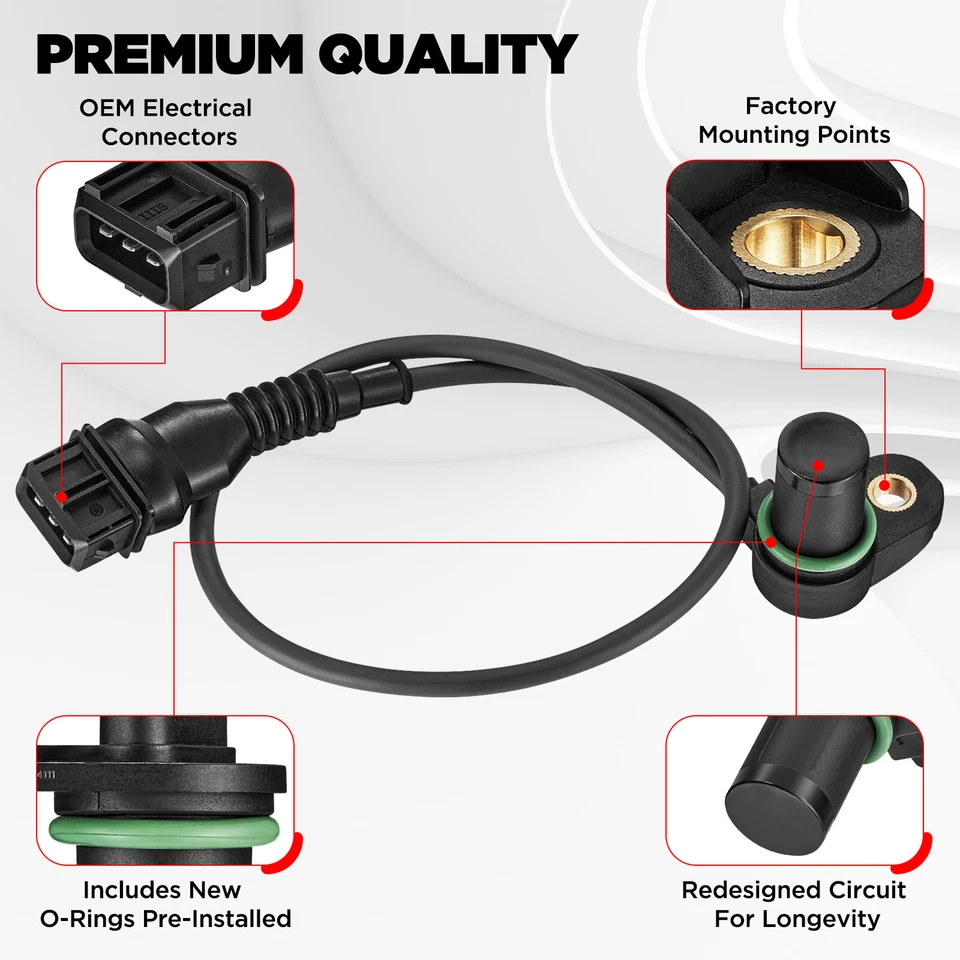 凸轮轴位置传感器进气 Cps 适用于 Bmw E39 E46 E53 E60 12147539165 — 第 3/4 张图片