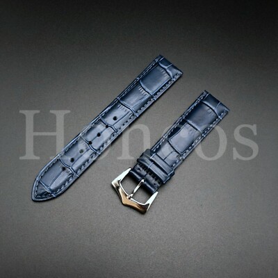 20MM Fits for PATEK PHILIPPE BLUE Genuine Leather Watch Strap Band Custom Made