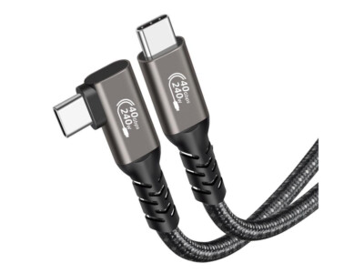 Thunderbolt 4 USB4.0 Type-C Elbow Plug Cable 40Gbps 8K Thunderbolt4 Fast Char...