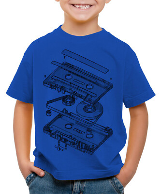 Tape T-Shirt Kinder Kassette mc dj 3D turntable ndw analog disko cd 80er vinyl