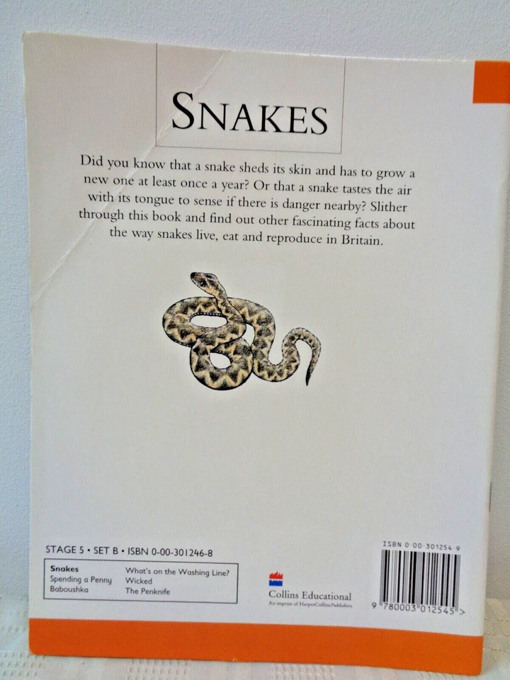 COLLINS PATHWAYS - SNAKES BY BARRIE WADE BRAND NEW £5.49 - Image 2 of 2