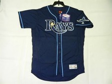 Majestic AUTHENTIC SIZE 54 3XL, TAMPA BAY RAYS FLEX BASE ON FIELD Jersey NICE!