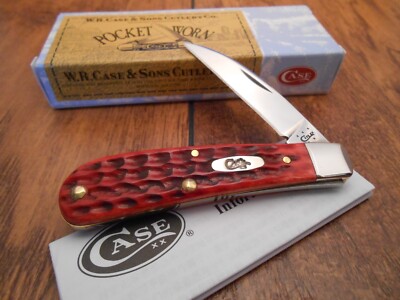 CASE XX DISC.  2015 TONY BOSE TB 61117 OLD RED BN. SWAY BACK POCKET KNIFE RARE