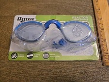 New Aqua Sport Swim Goggles Blue 12 yrs See All Pics And Description