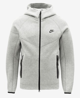 Nike Herren Tech Fleece Wind-Runner Hoody Jacken Grau Run Freizeit Trikot FB7...