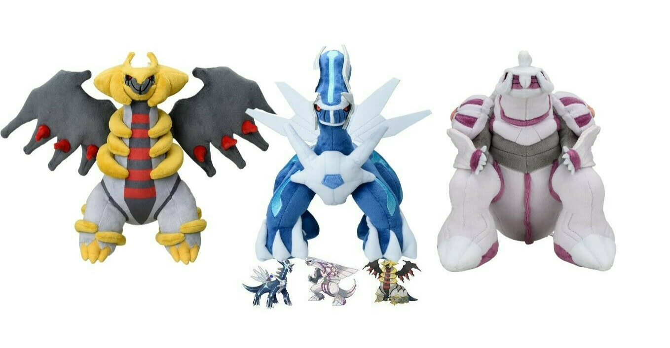 Original Genuine Pokemon Cute Plush Brinquedos Dialga Palkia Giratina Origem  Formulário Aniversário Crianças para enviar Amigos Presentes - AliExpress