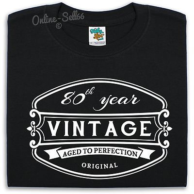 80. Vintage Geburtstag Herren T-Shirt 81 82 83 84 lustig Geschenk Geschenk für Ihn Papa