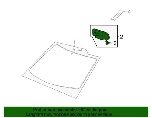 Conjunto de espejo retrovisor interior genuino GM 2009-2014 Chevrolet Buick 22915244 Foto 2 de 2