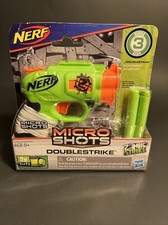 NERF Microshots-Zombie Strike- Doublestrike Blaster Hasbro green Age 8   N1 