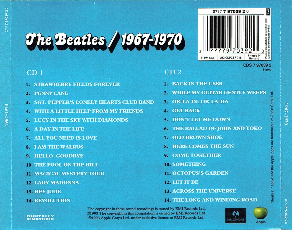 (2CD's) The Beatles - 1967-1970 - Hey Jude, Let It Be, Get Back, Revolution,u.a. - Bild 2 von 2